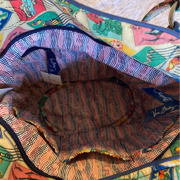 NWT Vera Bradley Cuban Stamps Glenna Shoulder Bag - Picture 13 of 16